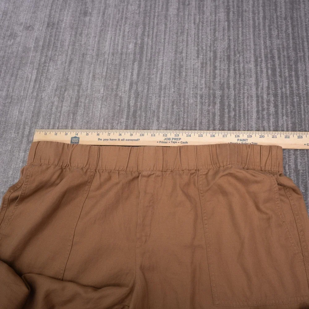 Banana Republic Pants Womens XXL Brown NEW Lyocell Linen Cotton Pull On